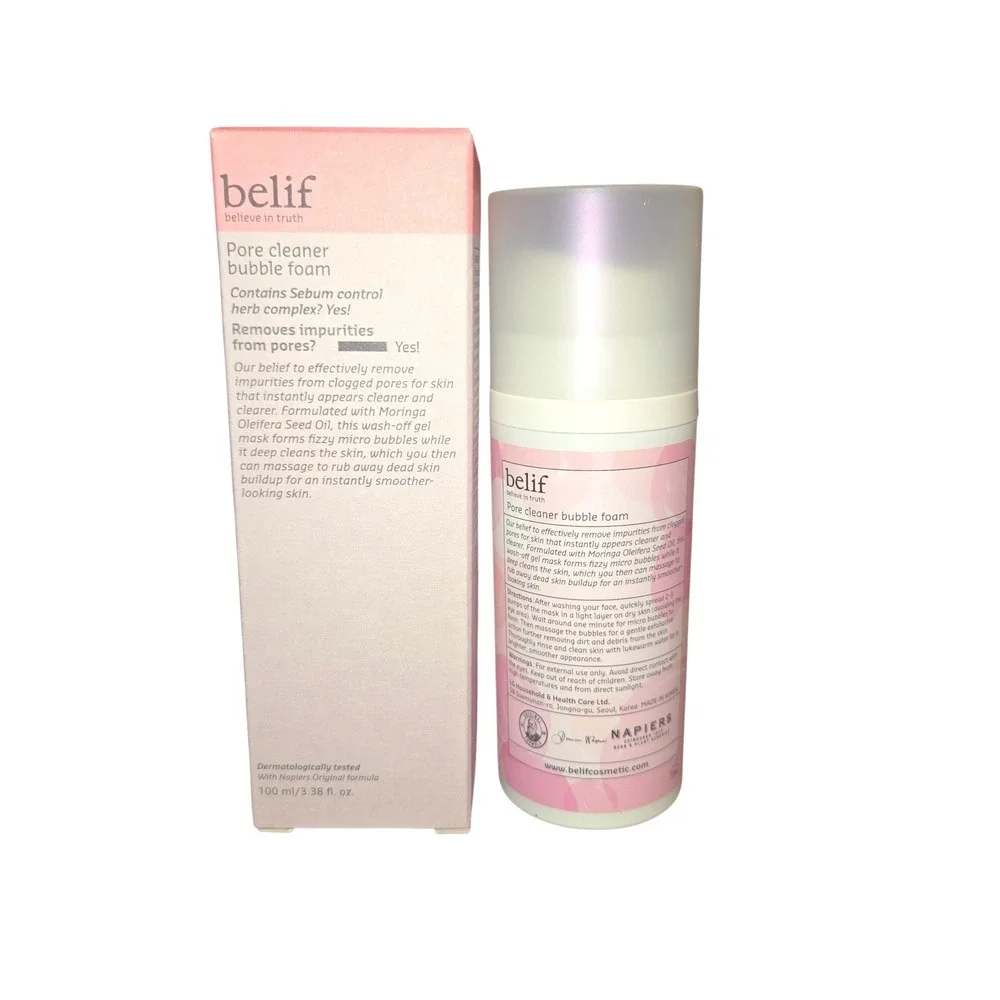 Belif Pore Cleaner Bubble Foam Sebum Control Herb Complex 100ml 3.38 fl oz‎ NEW